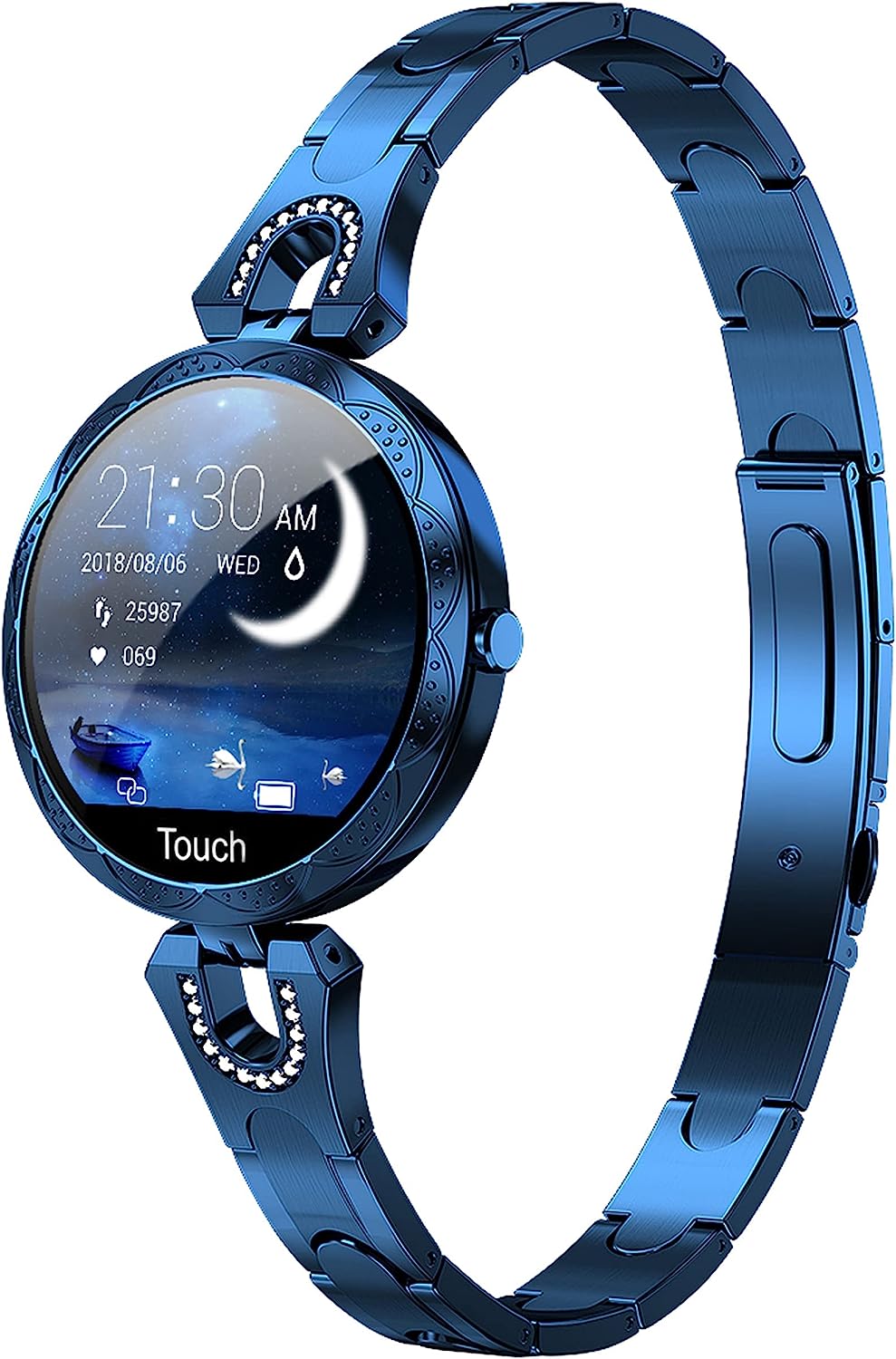 230816034143548_1 Yihou Women Smart Watch for Android iOS Phone Fitness Tracker Waterproof Activity Tracker Pedometer Step Calories Counter Sleep Tracker Exercise Sport Luxury Fashion Lady Smartwatch Gold Silver Blue - Image 1